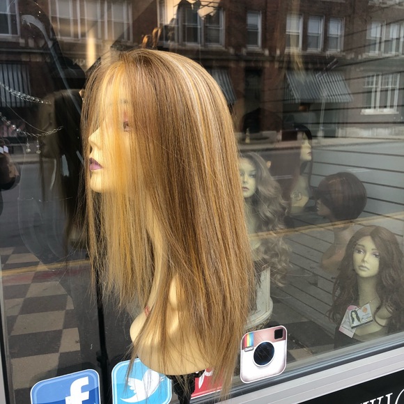 Wig blonde human hair blende swisslace lacefront - Picture 8 of 8